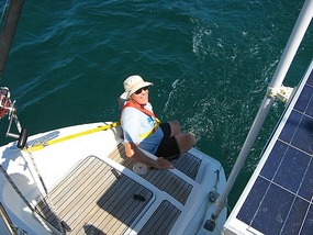 Carter tests water temperature