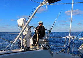 Donna at the helm