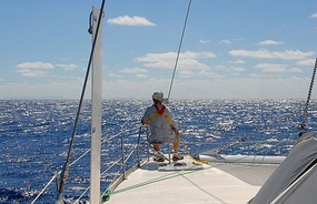 Dave enjoys the calm seas