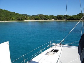 Moored at Cayo de Luis Pena