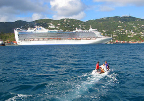 Tim and Joan head back to the ship at end of day