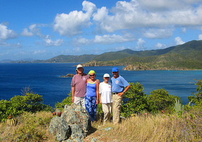 Atop Rams Head - south coast St John in background