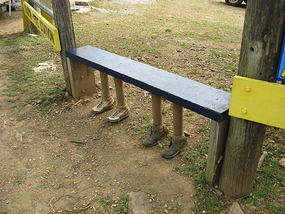 Coral Harbor St John bus stop bench