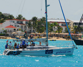 Regatta racing entrant goes out for practice
