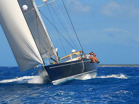 Swan Virago set up to pass downwind