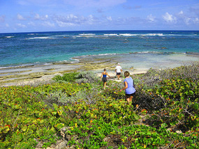Picking our way across to windward coastline