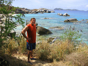 Pete on hike to The Baths