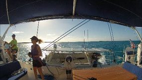 Click to view us reaching across calm shallows!