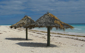 On beach at Harbour Island