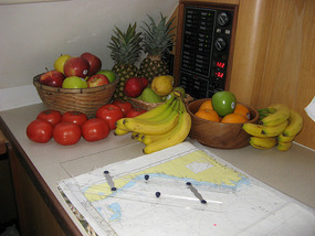 Fresh fruits stocked for departure!