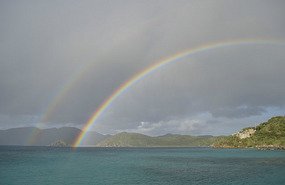 Rainy winter brought lots of double rainbows!