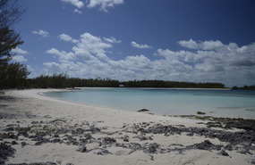 Cove at northwest tip of Manjack Cay