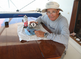 Dave cleans outboard carburetor