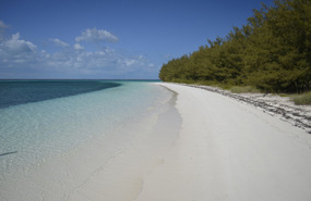 Manjack beachfront view from dinghy dock