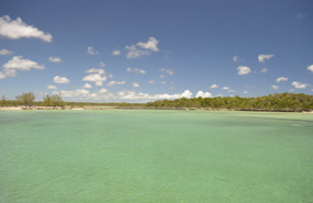 Our anchorage area at Cormorant Cay--all alone!