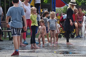 Kid In Fountain