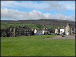 Reeth village and Swaledale backdrop.....