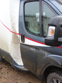 After effects of a wet gravel road