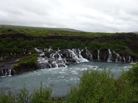 Hraunfossar Waterfall - where's it coming from