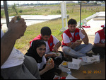 Lunch under the tent