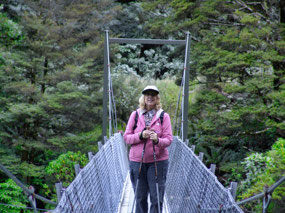 Marian Walk - Swinging Bridge Hollyford River