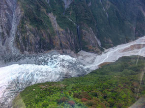 Helicopter view of Rushing River