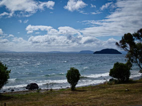 Lake Rotoaira, the sun peeked for a moment