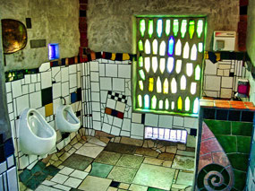 Hundertwasser designed public toilet