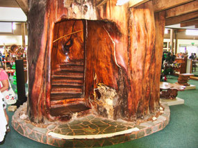 Ancient Kauri Kingdom - carved stairway