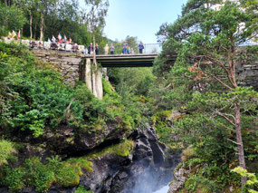 Bridge to view Gorge & Slettafossen