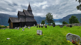 Picturesque location of Urnes Stave Church