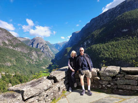 Viewpoint high above Nærøydalen valley,