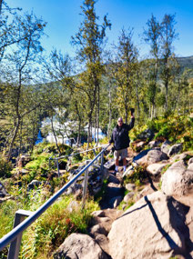 Rugged path to bridge