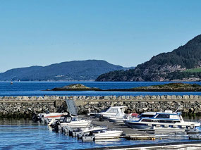 Stopped at this very pretty port on the way.