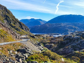 Winding mountain road