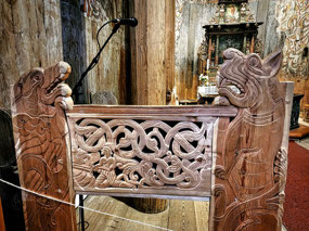 carvings include snakes, dragons, lions