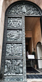 1937 bronze doors-Sermon on the Mount scenes