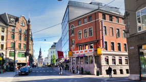 Kristian IV's gate - street next to Hotel
