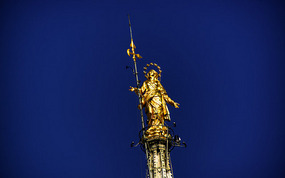 Madonna on top of Duomo rooftop