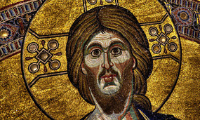 Judgment Day mosaic closeup-Baptistry Dome