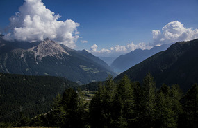 climb to Bernina Pass - Bernina Express
