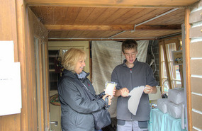 Buying Alpine Cheese - Gimmelwald