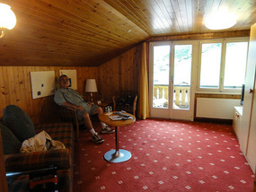 Living Room in Chalet at Hotel Silberhorn