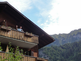 Our Balcony in Chalet at Hotel Silberhorn