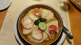 Rosti with pears&tomatoes-Hotel Silberhorn
