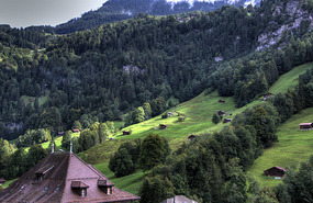 View of Houses Up Hill-from bathrm window