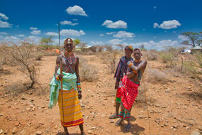 Samburu Warriors we saw along side of road