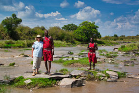 Lois, Mrufa, Moses - water getting deeper