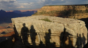 We're on the Canyon Wall at Mather Point