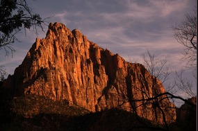 Setting Sun Reflecting on Watchman